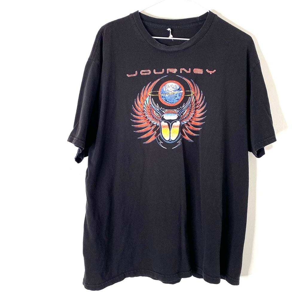 Journey Black Graphic Crew Neck Tee